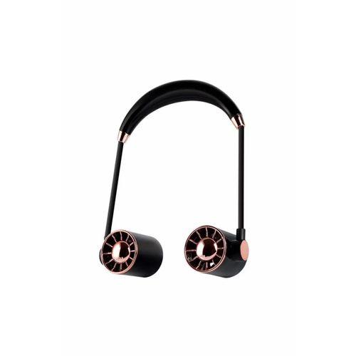 Boyunluk Fan Hava Soğutucu Vantilatör Boyuna Asmalı Şarjlı 3 Kademeli Mini Klima Siyah