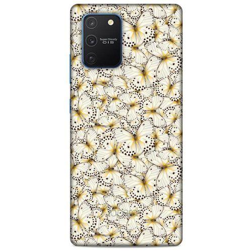 Samsung Galaxy S10 Lite Kılıf Kelebek Etkisi (23) Ultra Koruma Kılıfı Turuncu