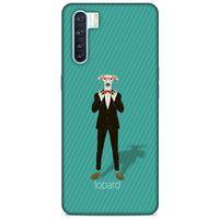 Oppo A91 Kılıf FunnyMaX (12) Koruyucu Silikon Turkuaz Köpek