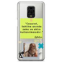 Xiaomi Redmi Note 9S Kılıf Caps Eflatun Arka Kapak Koruma Desenli Full Koruyucu