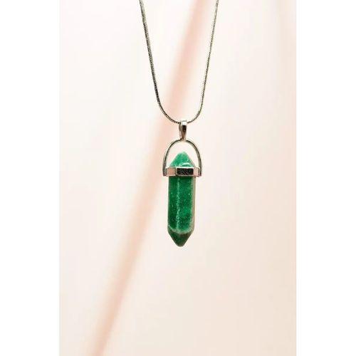 Yeşim Doğal Taşı Zincirli El Yapımı Tasarımlı Kolye Uç: 3,5 cm Zincir: 20 cm Kutulu