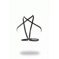 Siyah Kadın Kemer Deri Çapraz Bantlı Vücut Aksesuarı - Brf15