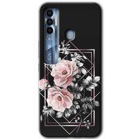 Tecno Spark 7 Pro Kılıf HD Desen Baskılı Arka Kapak - Retro Çiçek 1