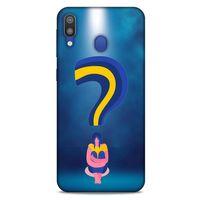Samsung Galaxy M20 Kılıf Depresyon (12) Koruyucu Silikon Kırmızı Bordo