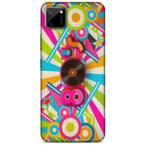 Retro (46) Desen Core Armor Kılıf Renkli Oppo Realme C11 Kılıf