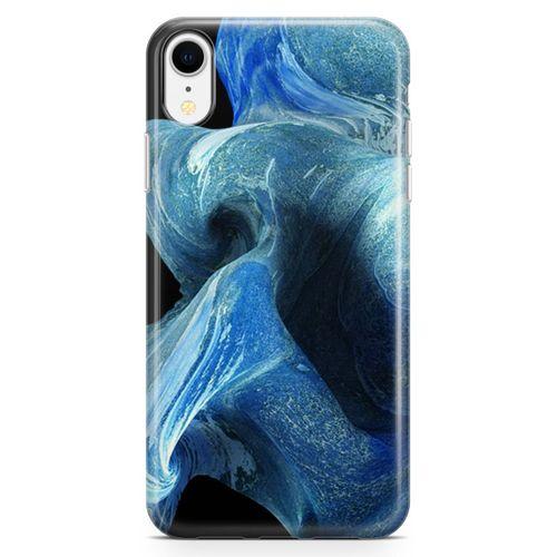 Apple iPhone XR Kılıf Mavi Kumlar Arka Kapak Koruma Desenli Full Koruyucu