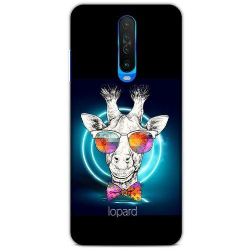 Xiaomi Redmi K30 5G Kılıf FunnyMaX (6) Silikon Kılıf Siyah Zürafa