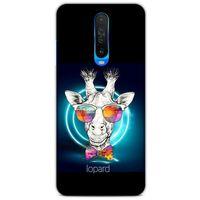 Xiaomi Redmi K30 5G Kılıf FunnyMaX (6) Silikon Kılıf Siyah Zürafa