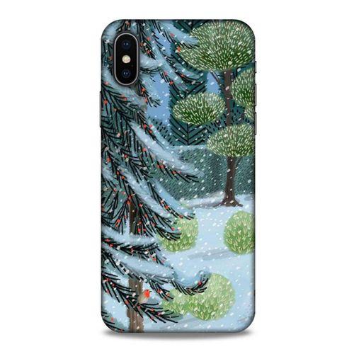 Apple iPhone XS Kılıf Snowix (43) Thin Fit Kılıf Beyaz Yeşil