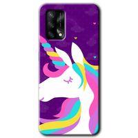 BeRa Aksesuar Oppo A74 Kılıf Baskılı Kapak - Unicorn Sleep +Tam Kaplayan Mat Seramik