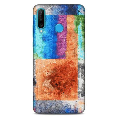 Lopard Huawei P30 Lite Uyumlu Kılıf Soyut Sanat (49) Baskılı Ultra Silikon Kılıf