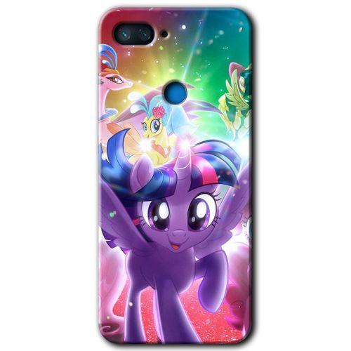 Xiaomi Mi 8 Lite Kılıf HD Desen Baskılı Arka Kapak - Pony + Kırılmaz Cam