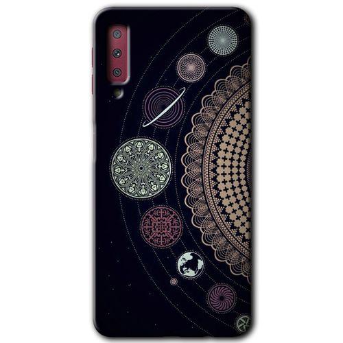 Galaxy A7 2018 Kılıf HD Desen Baskılı Arka Kapak - Gezegen Döngüsü
