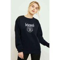 Behemoth Logo Baskılı Siyah Kadın Sweatshirt