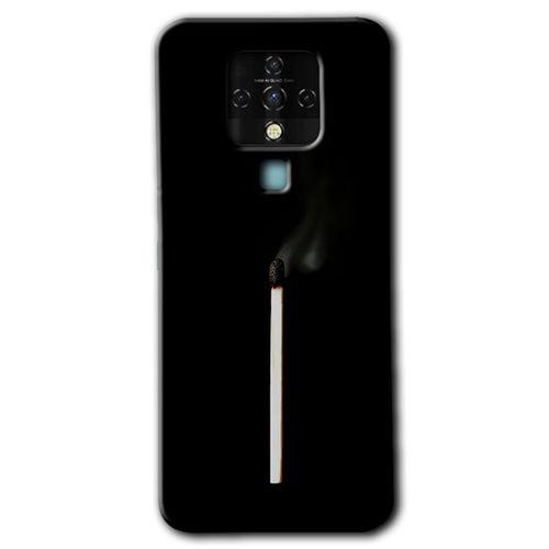 MRCİLETİSİM Tecno Camon 16 Kılıf HD Desen Baskılı Arka Kapak+Temperli Cam - Sönmüş Kibrit