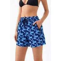 Deniz Şortu Fermuarlı Cepli File Astarlı Hızlı Kuruyan Premium - Mavi