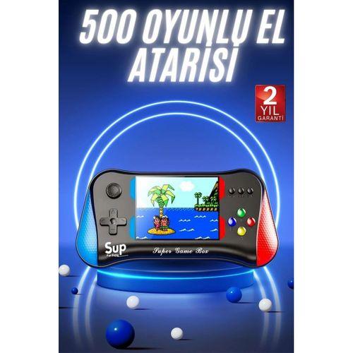 500 Oyunlu Retro Sup Konsolu Taşınabilir Mini Gamepad 3,5 İnç Ekran