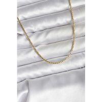 14K Gold Renk Kaplama İnce Zincir Model CM Kadın Kolye