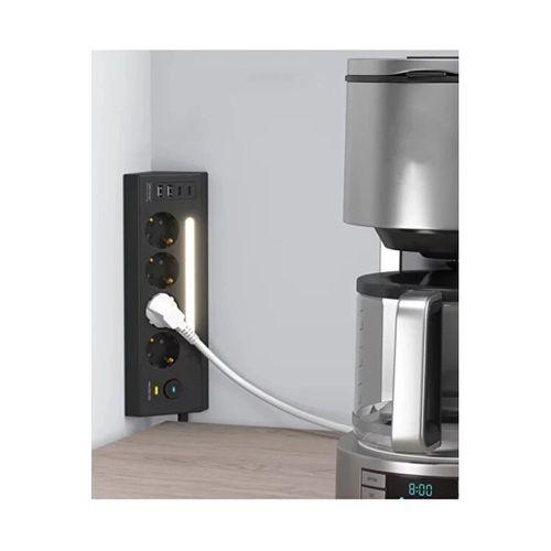 Lp764 Çoklu Gece Lambalı Priz Yüksek Gerilim Korumalı 4’lü Priz 2xusb 2xtype-c Çıkışlı Grup Priz Çoğaltıcı