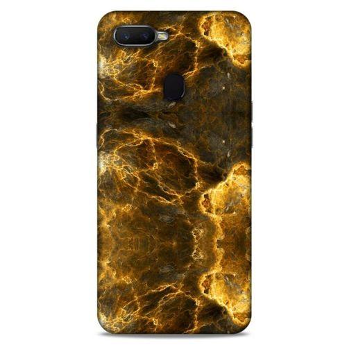 Mermer Desenli (9) Tema Kılıf Koyu Kahverengi Oppo Ax7 Kılıf