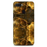 Mermer Desenli (9) Tema Kılıf Koyu Kahverengi Oppo Ax7 Kılıf