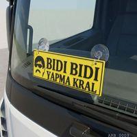 Bıdı Bıdı Yapma Kral Kamyon ve Araba Ön Cam Yazısı Vantuzlu 25cmx8cmx4mm