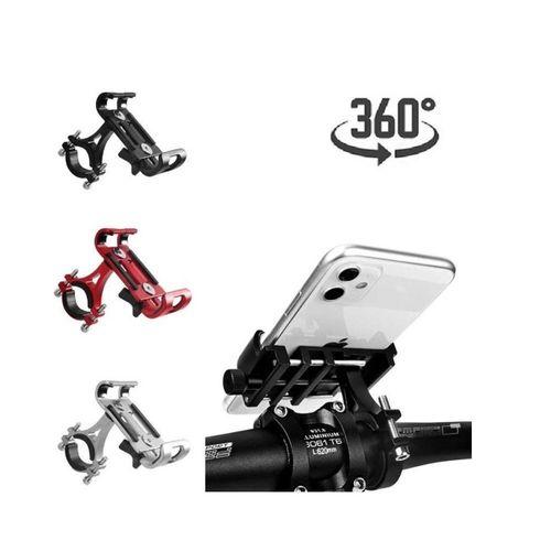 Zhltools Alüminyum Bisiklet Motosiklet Cep Telefonu Tutucu Dayanıklı Paslanmaz 360 Derece Siyah