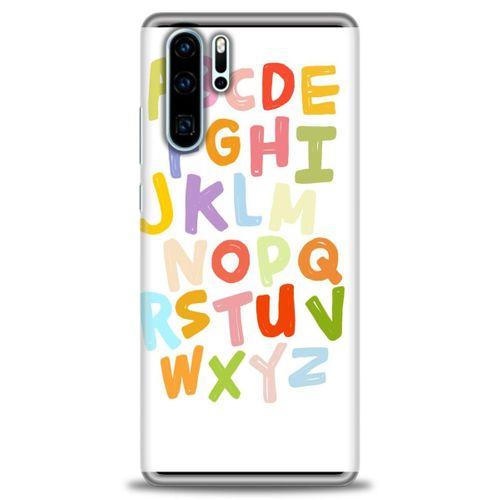 Huawei P30 Pro Kılıf HD Baskılı Kılıf - Alfabe + Tam Ekran Koruyucu