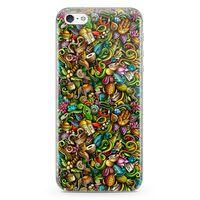 Apple iPhone 5 Kılıf Doodle Hindistan Turu Arka Kapak Koruma Desenli Full Koruyucu
