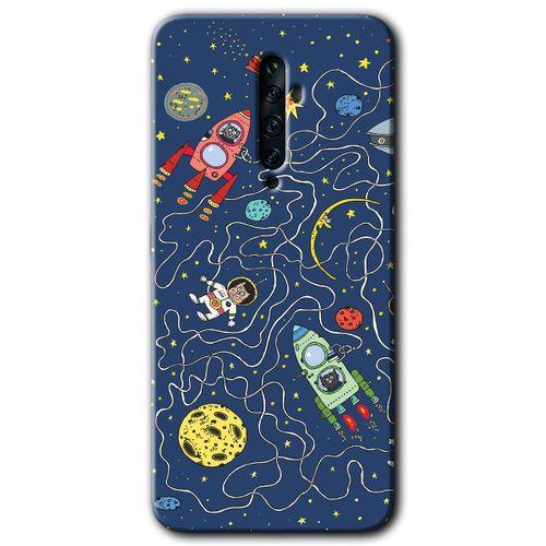 Potkal Hediye Fabrikası Oppo Reno 2z Kılıf HD Baskılı Desen + Hayalet Cam Yandan Görünmez