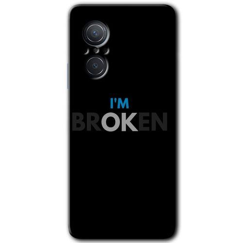 Huawei Nova 9 SE HD Baskılı Kılıf + 9D Tam Ekran Koruyucu - Im Broken