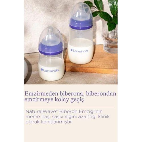 Lansinoh Natural Wave Biberon ve Biberon Emziği 160 ml