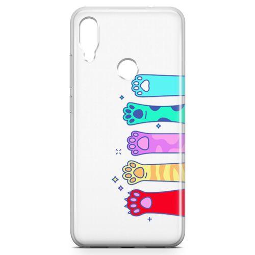 Xiaomi Redmi Note 7 Kılıf Renkli Patiler Arka Kapak Koruma Desenli Full Koruyucu