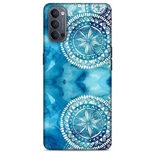 Oppo Reno 4 Uyumlu Kılıf Mavi Delisi (45) Liquid Air Kılıf Suluboya Motif