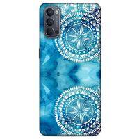 Oppo Reno 4 Uyumlu Kılıf Mavi Delisi (45) Liquid Air Kılıf Suluboya Motif