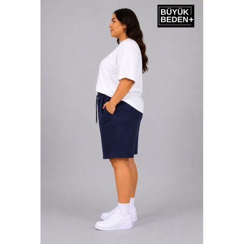 Süperlife Büyük Beden Kadın Bağcıklı Şort SPR26BSRK592