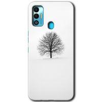 Tecno Spark 7T HD Baskılı Kılıf + 9D Tam Ekran Koruyucu - Alone Tree