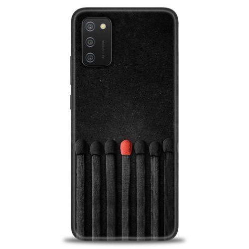 Samsung Galaxy A02S Kılıf HD Baskılı Kılıf - Kibrit Çöpleri + Tam Ekran Koruyucu