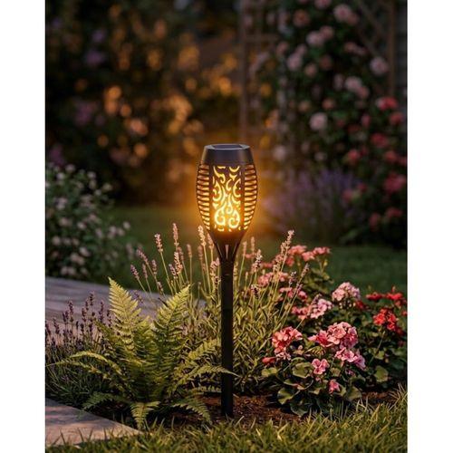 Dekoratif Solar Bahçe Meşalesi Alev Efektli Led Otomatik Sensörlü Dış Mekan Aydınlatma