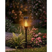 Dekoratif Solar Bahçe Meşalesi Alev Efektli Led Otomatik Sensörlü Dış Mekan Aydınlatma