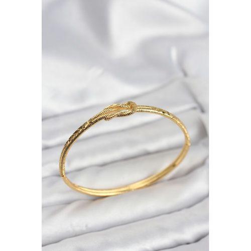Pirinç Gold Renk Düğüm Model Kadın Kelepçe Bileklik