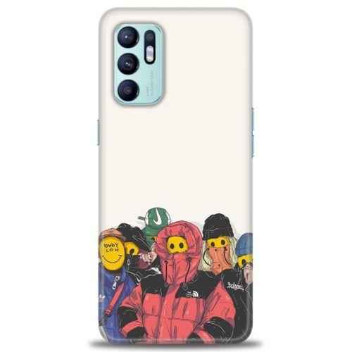 Oppo Reno 6 Kılıf HD Baskılı Kılıf - Adamlar + Tam Ekran Koruyucu