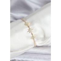 Kutup Yıldızı Model Zirkon Taşlı Gold Renk Su Yolu Kadın Bileklik