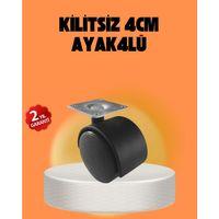 Kilitsiz 4 Cm Tekerlek Ayak 4’lü Set Sessiz Ve Dayanıklı