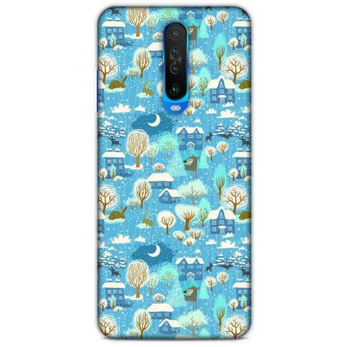 Xiaomi Redmi K30 5G Kılıf Snowix (33) Hybrid Kılıf Mavi Beyaz