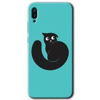 Huawei Y6 2019 Kılıf Baskılı Kapak - Cat Vector +Tam Kaplayan Mat Seramik