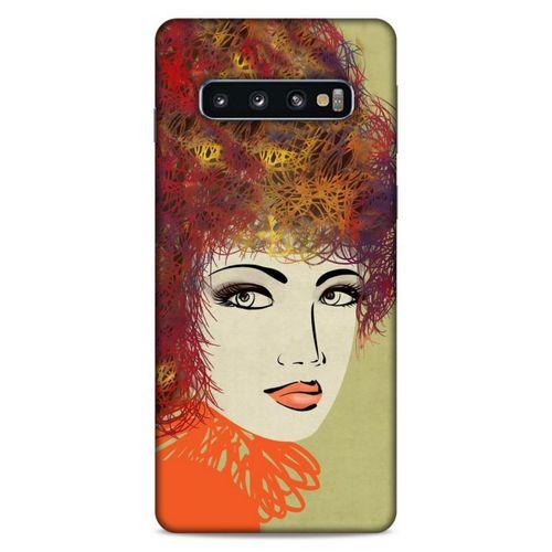 Lopard Samsung Galaxy S10 Uyumlu Kılıf Sürreal Yüzler ♀ (32) Soft Silikon Kılıf Desenli
