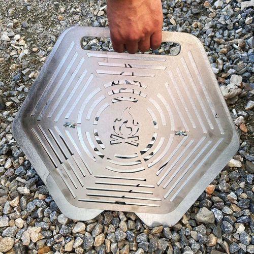 Kamp Ayısı® CampyTri Grill Max™: Katlanabilir Izgara Mangal - 2mm Galvaniz Çelik, Taşıma Çantalı Özel Tasarım