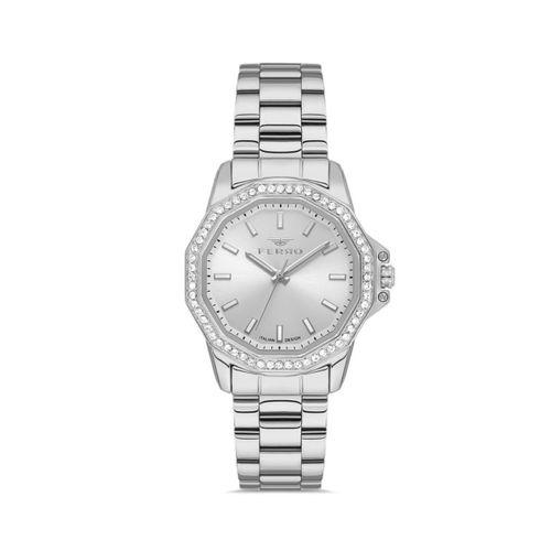 Ferro FL21540AWT-A Quartz Çelik Gri 32 mm Kadın Kol Saati