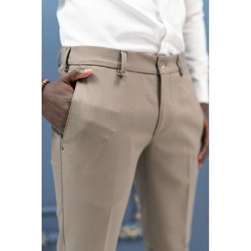 Slimfit Mevsimlik Fermuar Kapamalı Yan Cepli Kumaş Pantolon